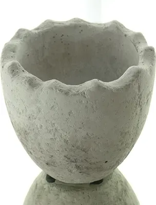 Produktbild von SCHEULEN Oster-Deko Pflanzei Weiß antik Ø 10 cm - Keramik