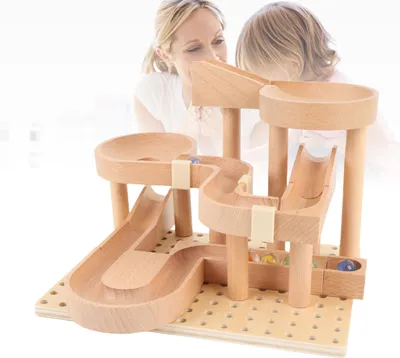 Obrázok produktu pre Drevený mramorový model, DIY, stabilná konštrukcia, vzdelávacia stavebnicová hračka pre deti a dospelých