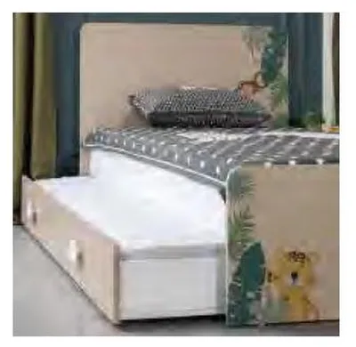 Immagine prodotto di Camera da letto per bambini set letto scrivania armadio mobili in legno 5 pezzi
