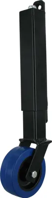 Produktbild von Gefederte Torbockrolle / Torrolle  Ø100 mm blaues Gummirad Black Series