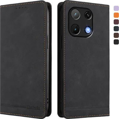 Produktbild von Hülle für Umidigi Note 90, Retro Kunstleder Ständer Klapphülle mit Kartenfächer und Magnetische Schwarz