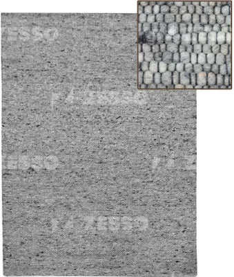 Image de Tapis en laine de Vilkas 170 cm x 230 cm Ordos Fumé