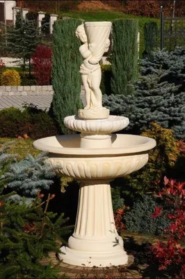 Produktbild von Zierbrunnen Springbrunnen Skulptur Brunnen Deko Garten Fontaine Teich Neu 174cm