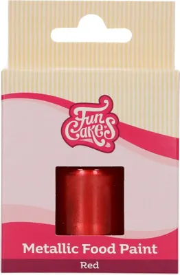 Obrázek produktu pro FunCakes metalické potravinářské barvivo červené 30 ml