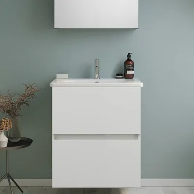 Productafbeelding van Badkamerwastafel Liniq met onderkast, 60,5 cm