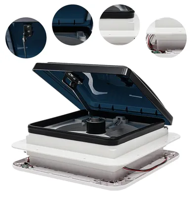 Obrázek produktu pro RV Ventilační ventilátor, účinná cirkulace vzduchu, tichý provoz, BÍLÁ