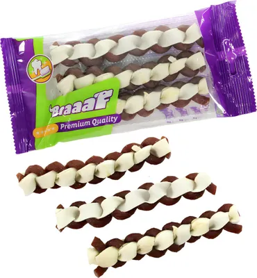 Imagen del producto de Braaaf Hundesnack Twister Double, paquete de 3 / 60 g