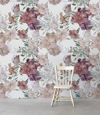 Produktbild von Coloray Fototapete 104x70 cm An Einer Wand Latex Latextapete - UTENIL Romantisches zartes Flowe
