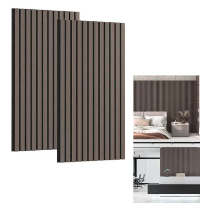 Image de Panneaux acoustiques imitation bois, dimensions 120 x 60 cm, pour l'absorption des bruits