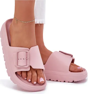 Produktbild von Damen Schaum Sandalen Auf Plattform Mit Schnalle Rosa Viasara 41