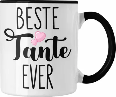 Produktbild von Trendation - Beste Tante Ever Tasse Geschenk Geburtstag Weihnachten Lustig Geschenkideen von Nichte (Schwarz)
