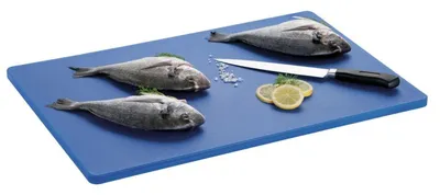 Produktbild von Schneidbrett 60x40cm, blau, für Fisch