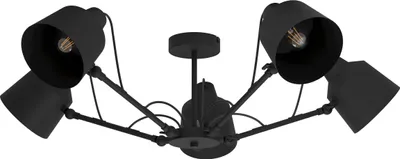 Obrázok produktu pre Eglo 99667 BASURTU E27 5-cestné stropné svietidlo Ø1050mm čierne