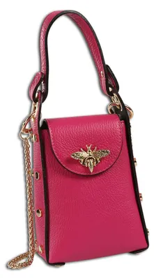 Produktbild von Toscanto Damen Umhängetasche Leder Tasche fuchsia pink OTT813UP