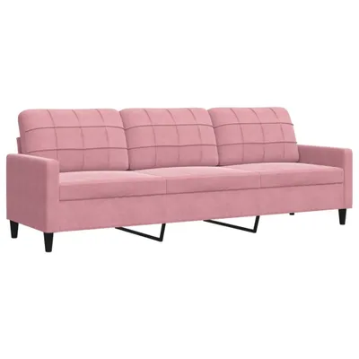 Produktbild von vidaXL 3-Sitzer-Sofa Rosa 210 cm Samt