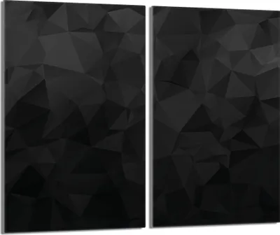 Obrázek produktu pro Skleněný kryt varné desky 2 ks 30x52, vzor černá