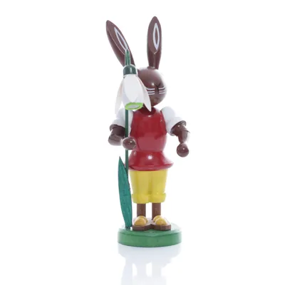 Produktbild von Osterdekoration Osterhase mit Schneeglöckchen Höhe 9cm NEU