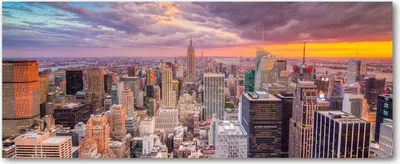 Produktbild von Tulup® Leinwandbild - 125x50 cm - Wandkunst - Drucke auf Leinwand - Leinwanddruck  - Sehenswürdigkeiten & Architektur - Mehrfarbig - New York
