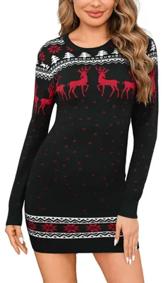 Productafbeelding van Dames Knitted Jumper - Elegante Lange Mouwen - Zwart