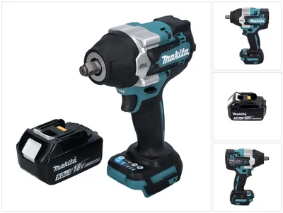 Immagine prodotto di Avvitatore a impulsi a batteria Makita DTW 700 T1 18 V 700 Nm 1/2" XPT Brushless + 1x batteria ricaricabile 5.0 Ah - senza caricabatterie