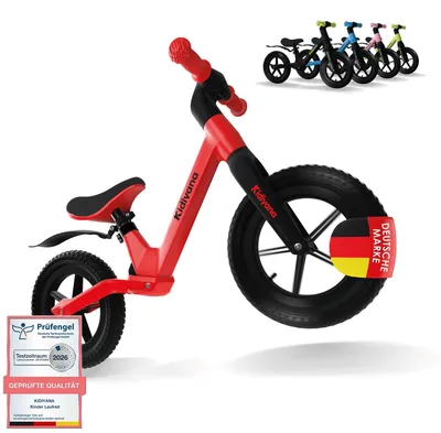 Laufrad für Kinder ab 2 Jahren, Balance Bike, Luftreifen, rot