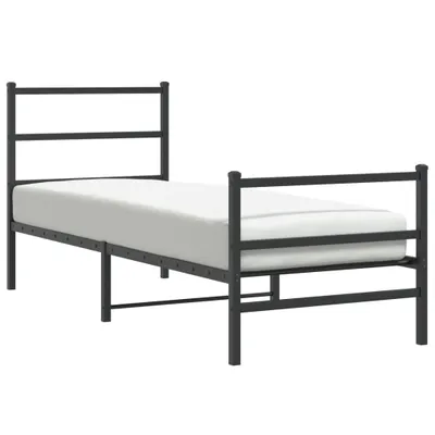 Obrázek produktu pro Postel s čelem a nohou kovová 80x200 cm