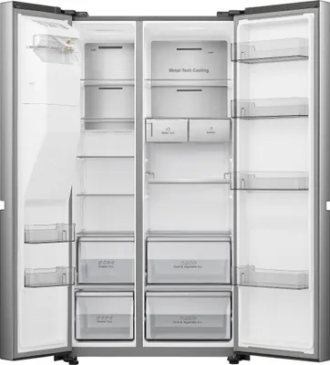 Obrázek produktu pro Hisense RS818N4TIC, Stojací, Americká dvířka, Nerezová ocel, Dotyk, LED, Na dveřích