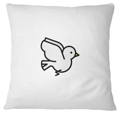 Dekokissenbezug 45x45 cm, Polyester, Weiß, mit Reißverschluss