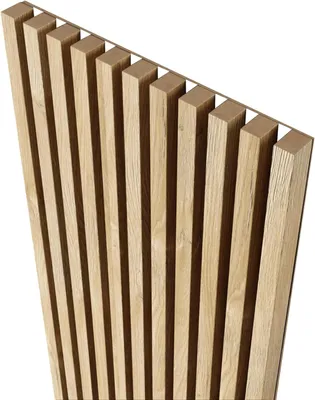 Immagine prodotto di MEBANO. 4 Pannelli Acustici in MDF su Piastra Bianca 240x18,5 cm Rovere Grandson Rivestimento Decorativo Pareti e Soggiorno