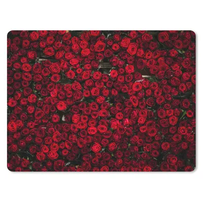 Produktbild von MuchoWow® Mauspad Mousepad Blumen - Rosen - Rot 23x19 cm - Mousepads - Maus Mat - Pad - Mausunterlage - Schreibtischunterlage - Mauspad