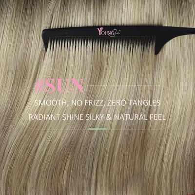 Productafbeelding van Echte haarverlengingen, tape-in, ombre, platina blond, 40 cm, 50 gram