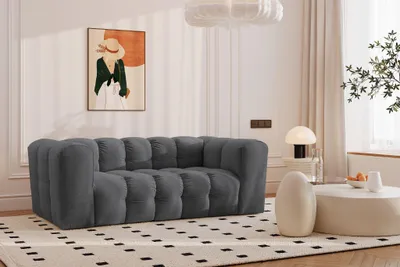 Produktbild von Kaiser Möbel Sofa 2-Sitzer, Komfort Couch BALOO, stoff Schenille, Graphit
