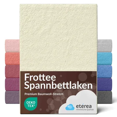 Produktbild von etérea Frottee Spannbettlaken 80% Baumwolle 20% Polyester 200x200 - 200x220 cm