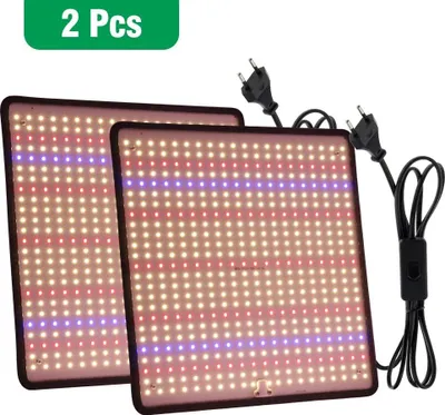 Obrázok produktu pre LED osvetlenie pre rastliny – LED lampa pre rastliny 45 W – plné spektrum – AC 85–265 V – SMD2835 – hliníkové puzdro – pre skleníky, sadeničky a kvety – balenie po 2 ks