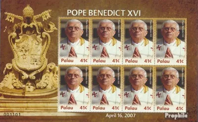 Produktbild von Briefmarken Palau-Inseln 2007 Mi 2704 Kleinbogen (kompl.Ausg.) postfrisch 80. Geburtstag Papst Benedikt XVI.