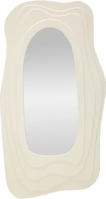 Zdjęcie produktu dla FURNLUX Lustro ścienne Daphne White 90cm / Kolor główny: Biały / Wymiary: 90 x 165 x 4 cm