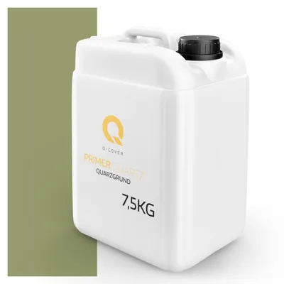 Produktbild von Quarzgrund für Silikonharz-Putz Froschgrün F484 7,5 kg – Haftgrund für innen & außen, quarzhaltige Grundierung Q-COVER