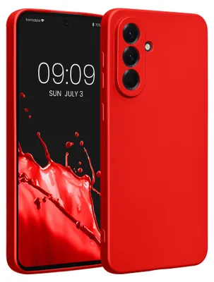 Produktbild von kwmobile Handyhülle für Samsung Galaxy A56 5G Hülle - weiche Silikon Case metallisch schimmernd - Schutzhülle Cover - Metallic Dunkelrot