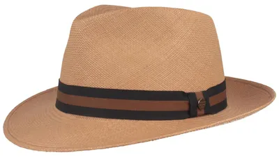 Bogart Panama Hut mit UV-Schutz 50 & Ripsband von Hut-Breiter in braun
