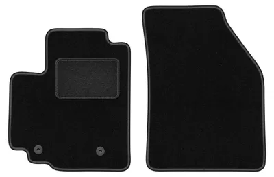 Produktbild von Velours-Fußmatten Vorne für Opel Agila B 2008-2014 (Schrägheck) – 2-tlg, Schwarz, passgenau – Wielganizator LUX