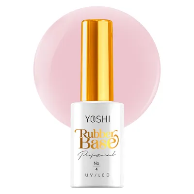 Produktbild von Yoshi | Gummi basis - Verschönernde Grundierung Für Hybridlacke - Rubber Base No 4 - Rosa - 10ml - Selbstglättend