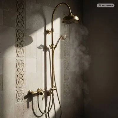 Produktbild von PaulGurkes Bronze Aufputz Duschsystem Retro Set Duscharmatur Mischbatterie