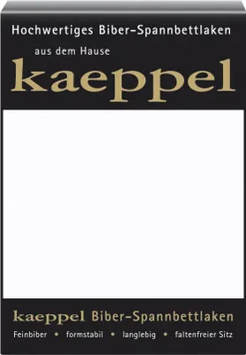 Produktbild von Kaeppel Biber Bettlaken Betttuch 140-160 x 200 cm Spannbettlaken 14 Farben Uni, Farbe:Weiß