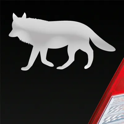Produktbild von Auto Aufkleber Wolf Wulf Tier Hund Dog 18x10 cm Silber Sticker Heckscheibenaufkleber