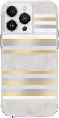 Immagine prodotto di Case-Mate Pearl Stripes MagSafe - Custodia per iPhone 14 Pro Max decorata con madreperla (Pearl Stripes)