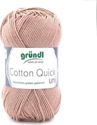 Produktbild von Gründl Baumwolle quick uni,50g.100%Baumwolle,mercerisiert,Häkel- u. Strickgarn,50g / 125 m,NS 3-4 139