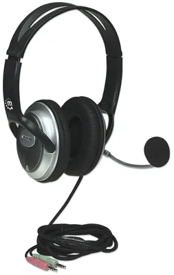 Obrázek produktu pro Manhattan 175555, Kabel, 20 - 20000 Hz, Hovory/hudba, 270 g, Sluchátka s mikrofonem, Černá