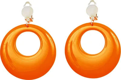Produktbild von Ohrclips Creolen Neon ORANGE Disco
