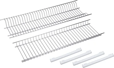 Produktbild von Sauvic Edelstahl Bausatz Geschirrabtropfgestell Für Schrank 85 Cm Silber Silber One Size