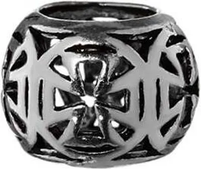 Produktbild von Haarschmuck Bartperle Templerkreuz Klein 925 Sterlingsilber Lockenperle 6456